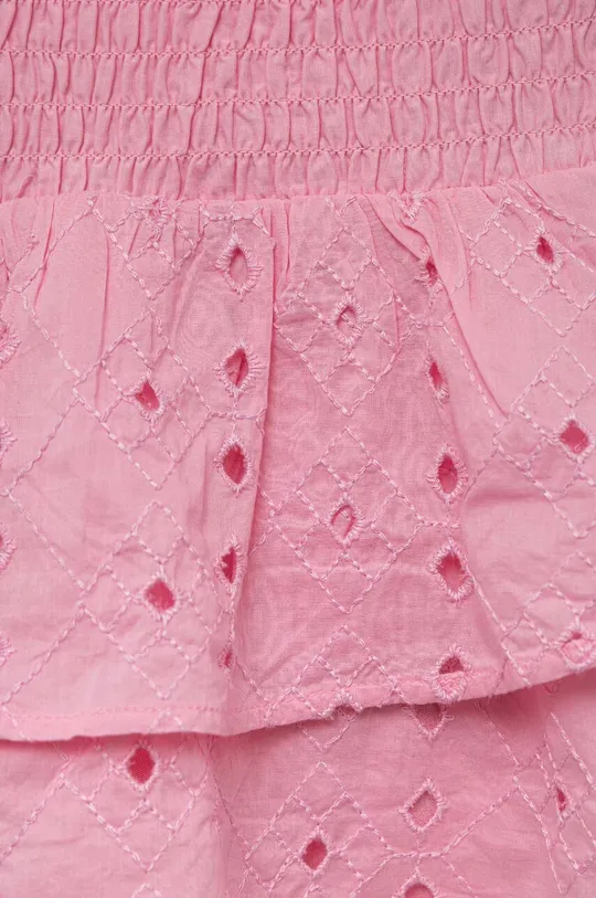 Dievčenská bavlnená sukňa Abercrombie & Fitch ružová