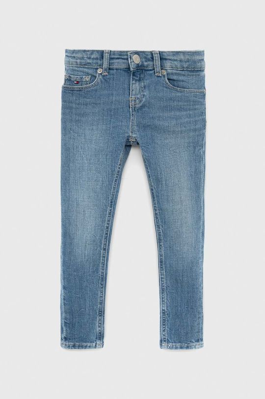 stalowy niebieski Tommy Hilfiger jeansy dziecięce Chłopięcy