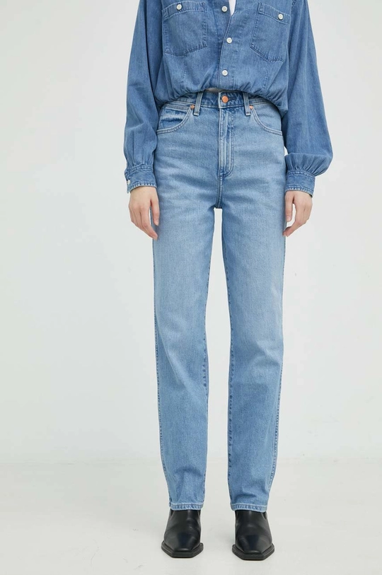 μπλε Τζιν παντελόνι Wrangler Mom Straight Rhea Γυναικεία