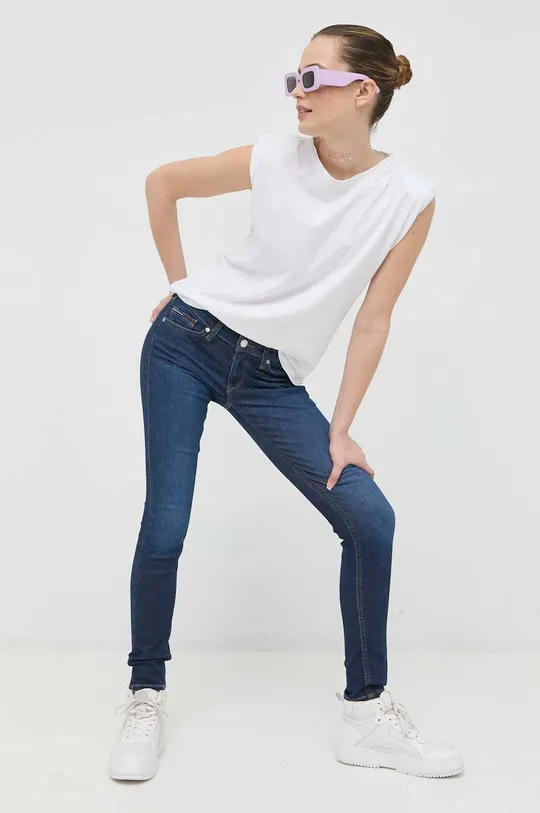 granatowy Tommy Jeans jeansy Sophie Damski