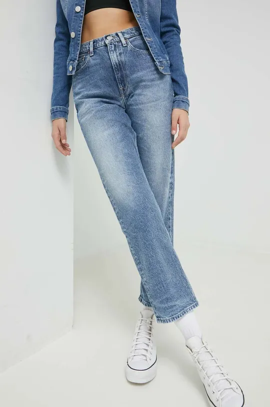 niebieski Tommy Jeans jeansy Harper Damski