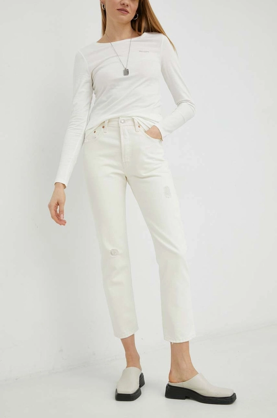 beige Levi's jeans in cotone 501 Donna