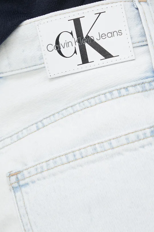 světle modrá Bavlněné džíny Calvin Klein Jeans