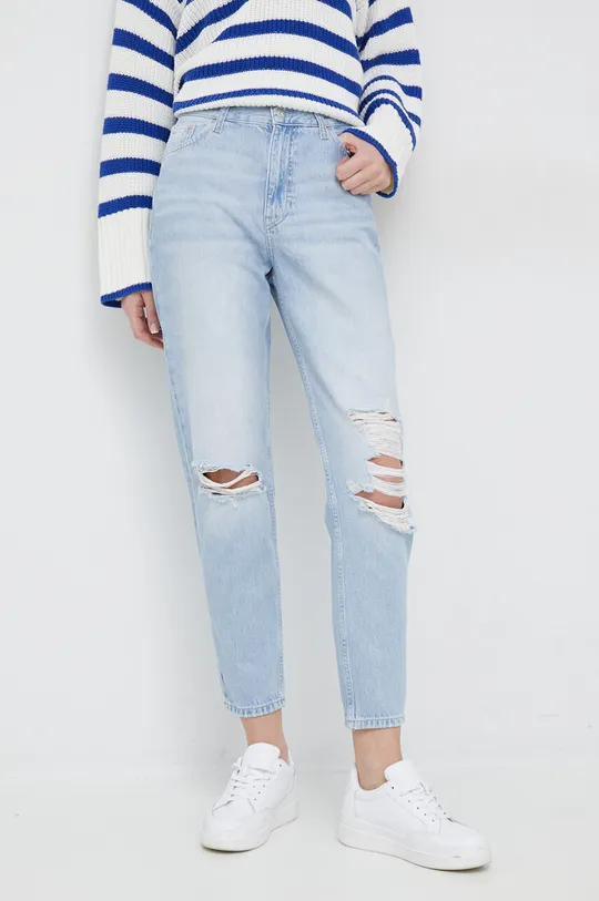 niebieski Calvin Klein Jeans jeansy Mom Jean Ankle Damski