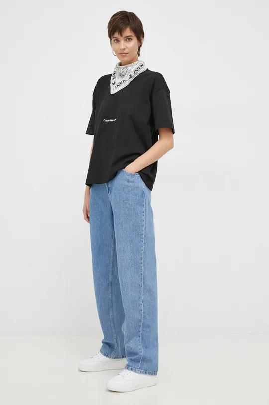 modra Kavbojke Calvin Klein Jeans Ženski