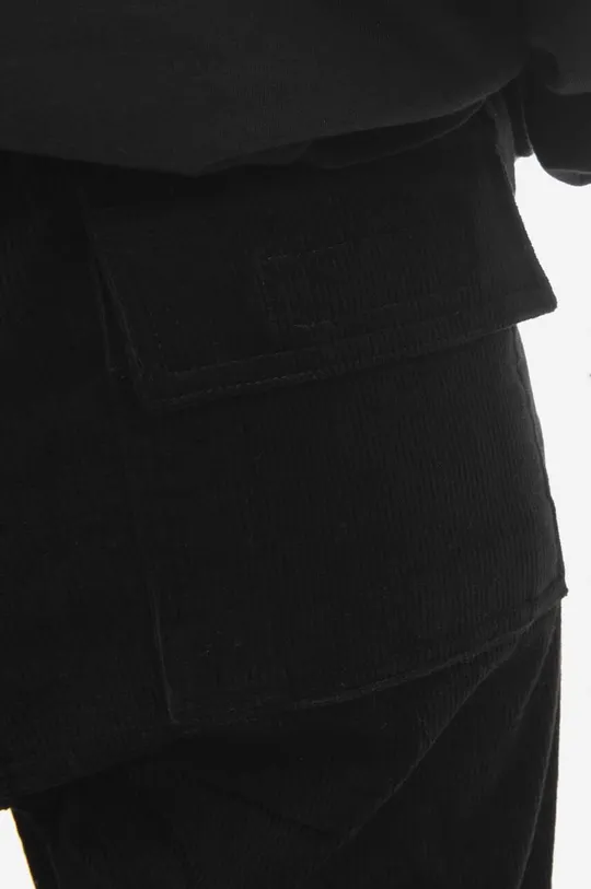 czarny Rick Owens spodnie sztruksowe