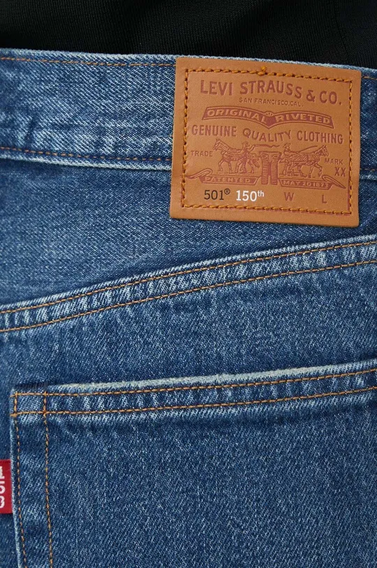 granatowy Levi's jeansy 501