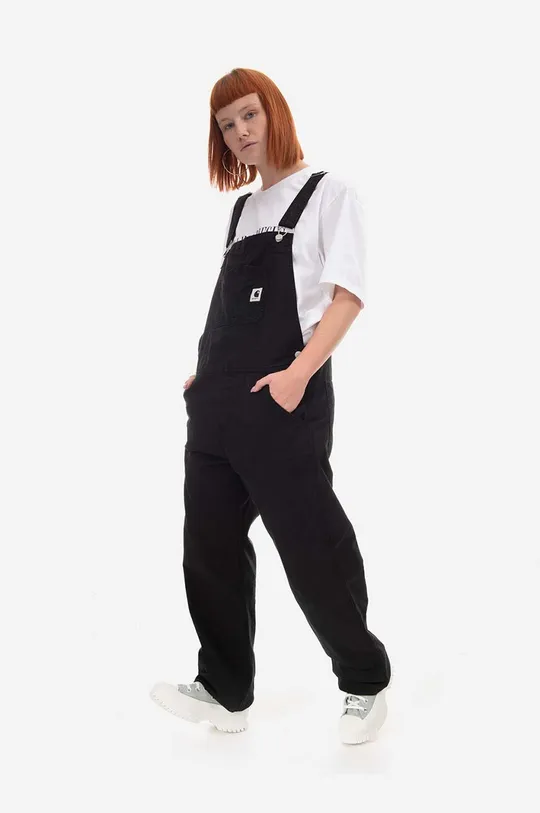 black Carhartt WIP cotton overalls Bib Overall