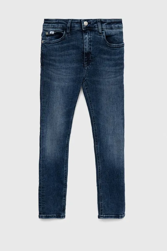 granatowy Calvin Klein Jeans jeansy dziecięce Dziewczęcy