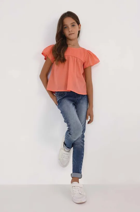 fioletowy Mayoral jeansy dziecięce Dziewczęcy