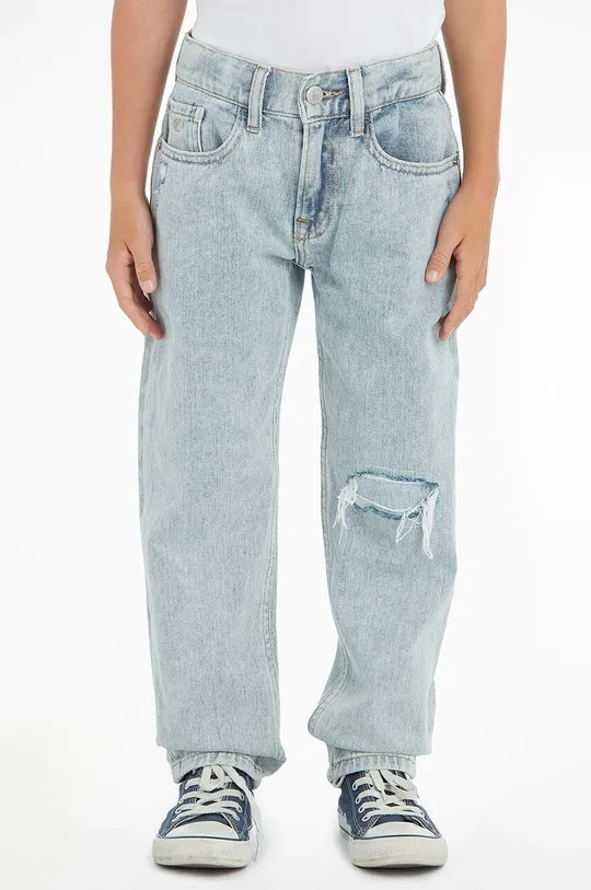 modra Otroške kavbojke Calvin Klein Jeans Dekliški