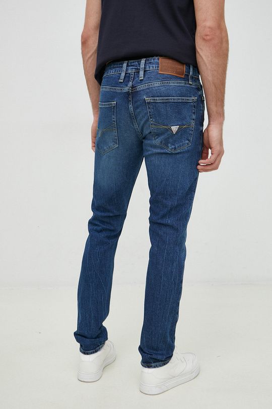 Guess jeansi  Materialul de baza: 99% Bumbac, 1% Elastan Captuseala buzunarului: 65% Poliester , 35% Bumbac