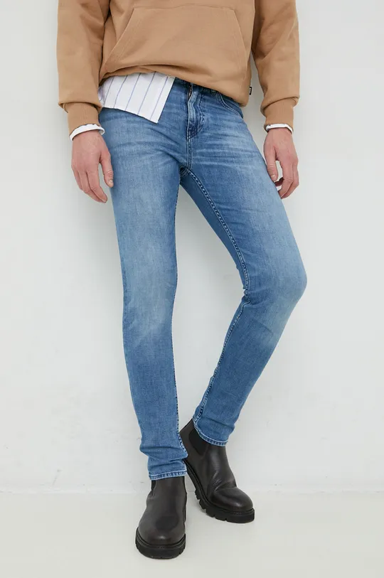 niebieski BOSS jeansy Delano Męski