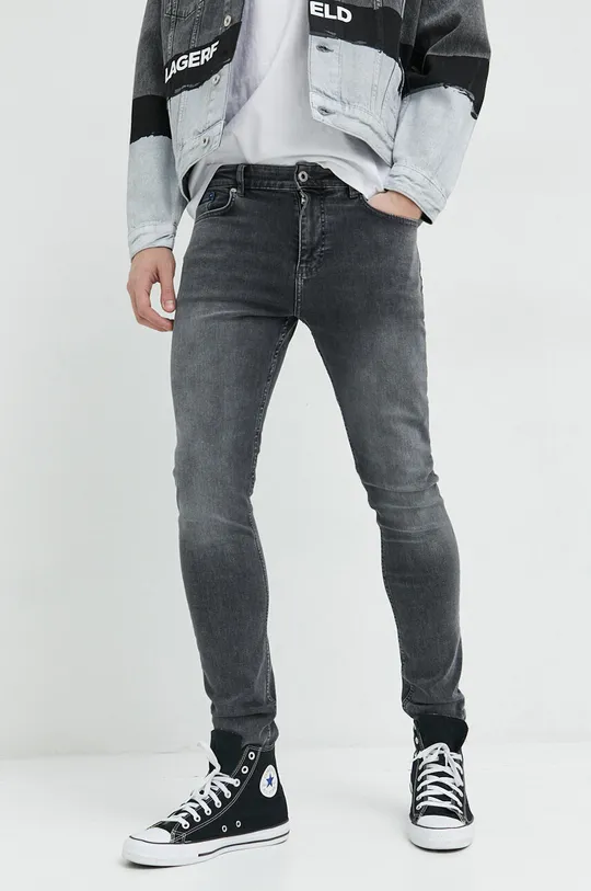 γκρί Τζιν παντελόνι Karl Lagerfeld Jeans Ανδρικά