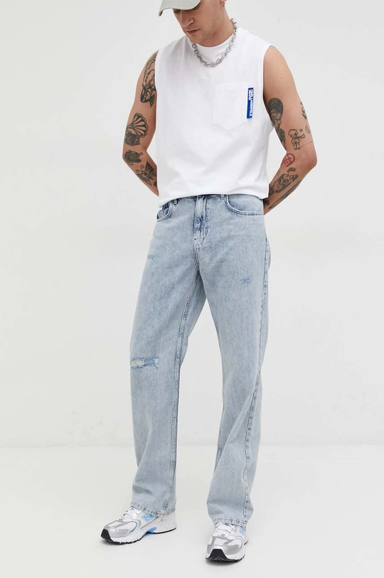 modrá Rifle Karl Lagerfeld Jeans Pánsky