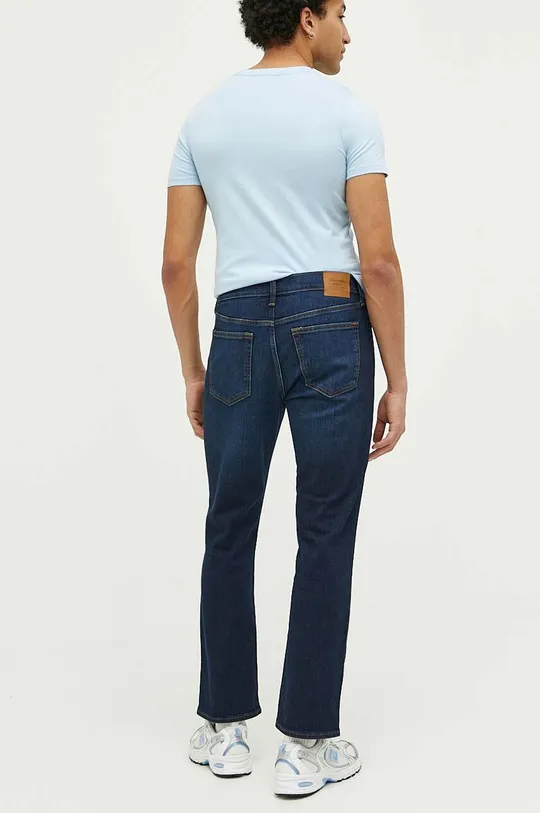 Abercrombie & Fitch jeansy Athletic Straight granatowy