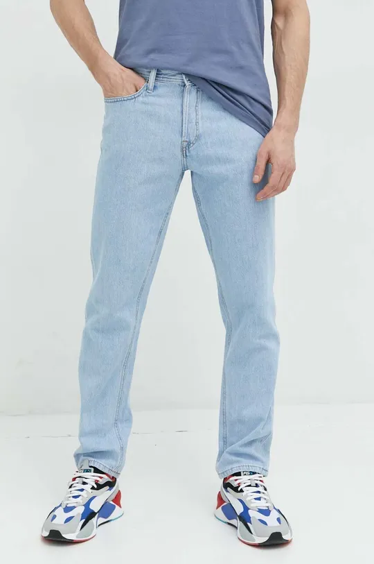 niebieski Jack & Jones jeansy JJIMIKE Męski