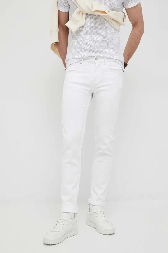 λευκό Τζιν παντελόνι Pepe Jeans Ανδρικά