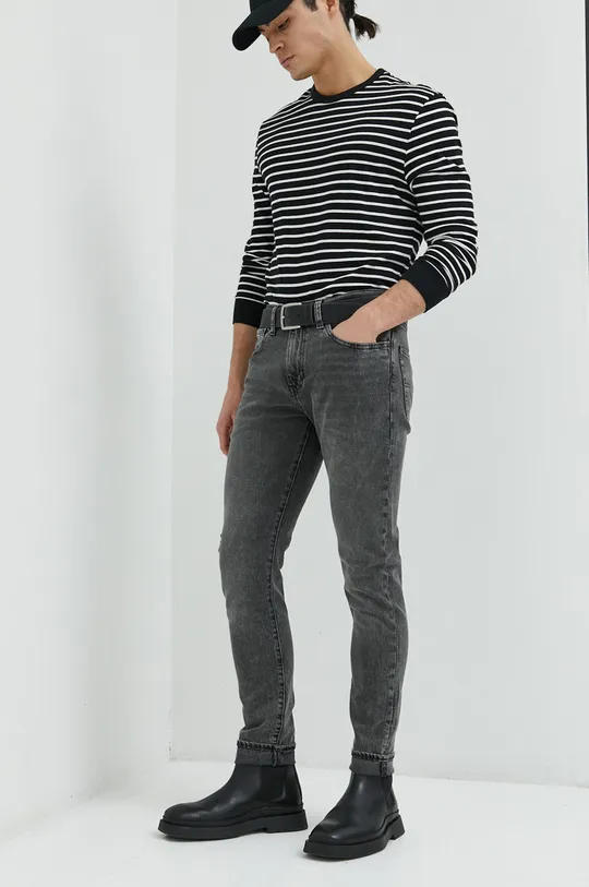 szary Levi's jeansy 512 Slim Taper Męski