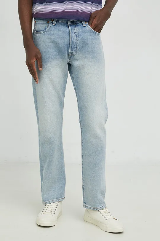 niebieski Levi's jeansy 501 Original Męski