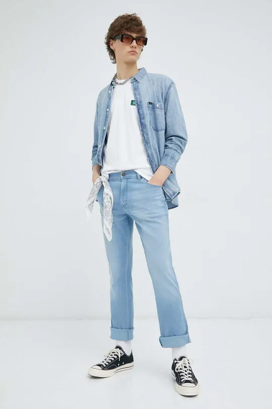 Wrangler jeansy Texas Slim niebieski