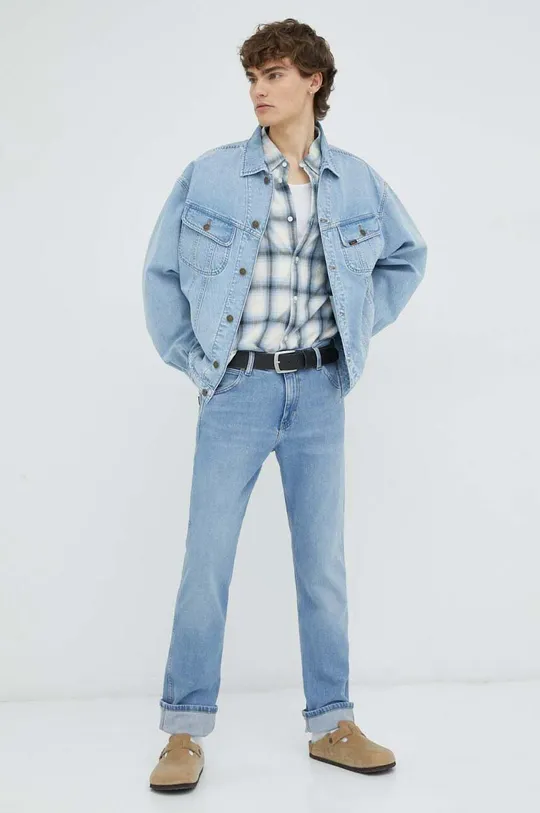 niebieski Wrangler jeansy Greensboro Męski