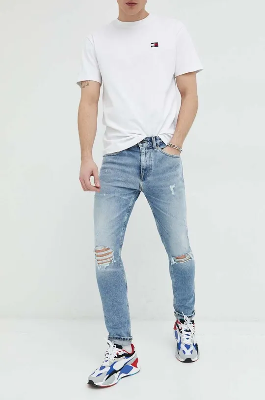 niebieski Tommy Jeans jeansy Austin Męski