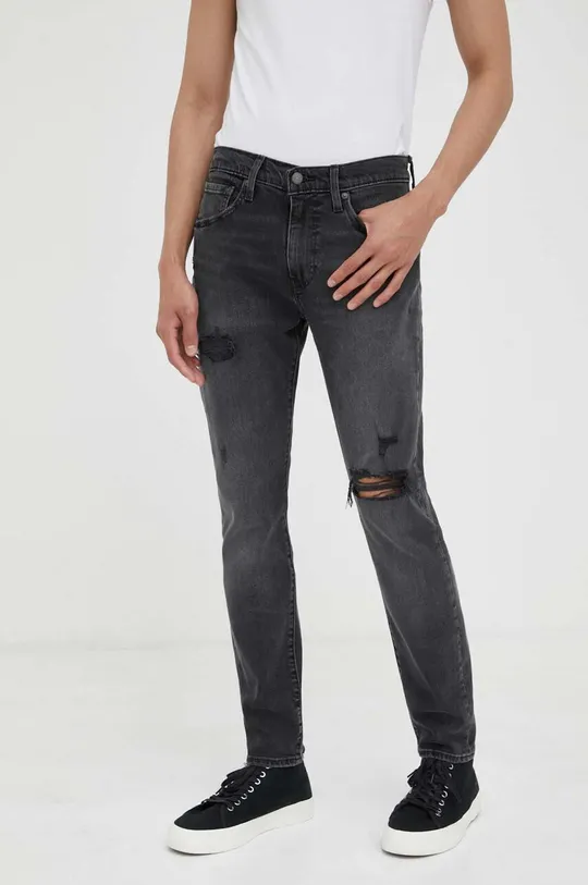 szary Levi's jeansy 512 SLIM TAPER Męski