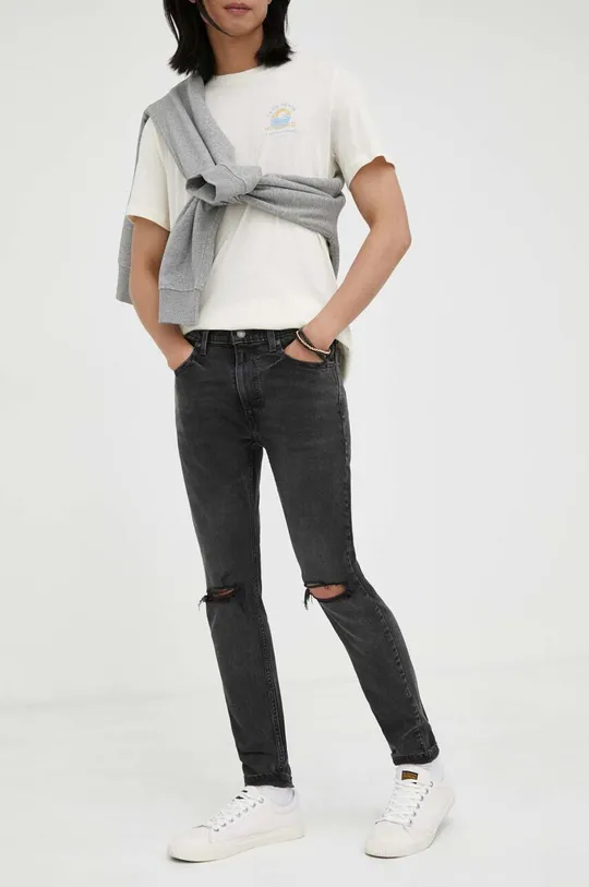 μαύρο Τζιν παντελόνι Levi's 519 EXT SKINNY Ανδρικά