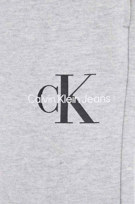 siva Dječji pamučni donji dio trenirke Calvin Klein Jeans