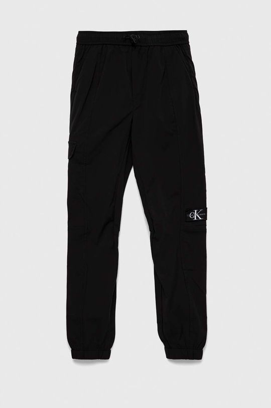 negru Calvin Klein Jeans pantaloni de trening pentru copii De băieți