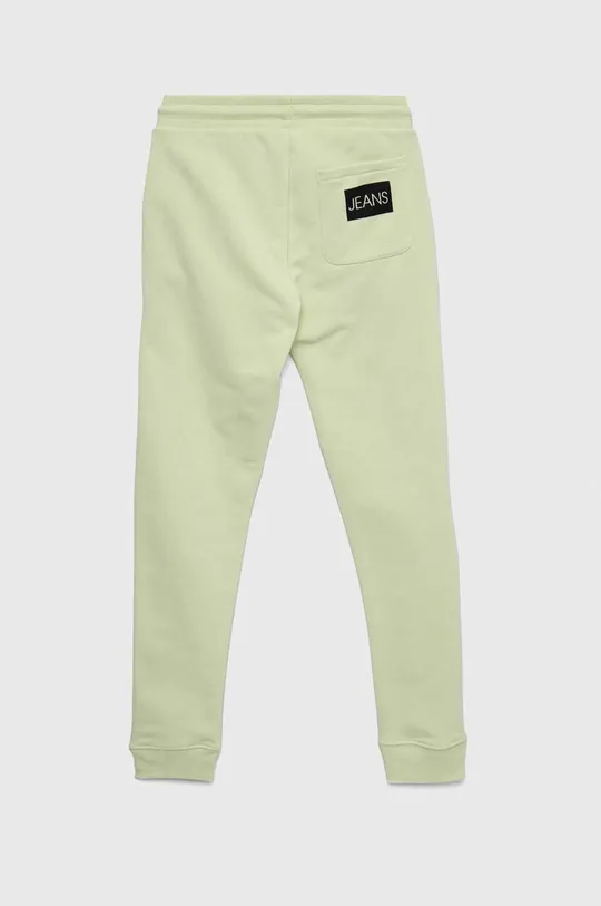 Calvin Klein Jeans spodnie dresowe bawełniane dziecięce zielony