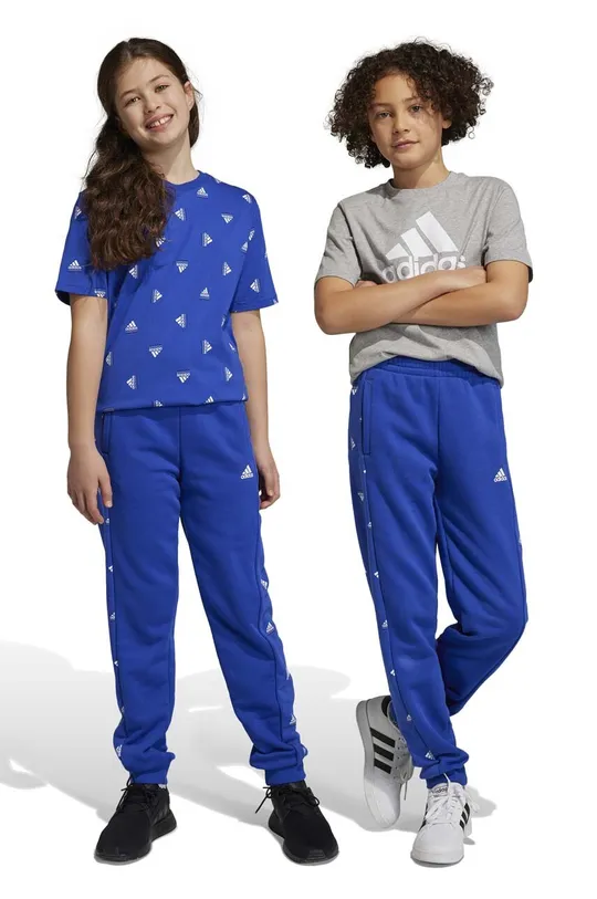 блакитний Дитячі спортивні штани adidas U BLUV PNT Для хлопчиків