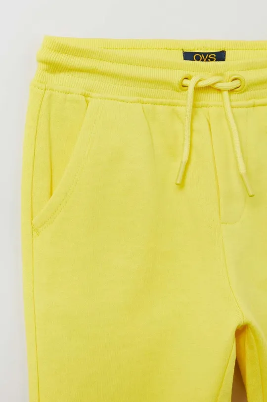 Παιδικό βαμβακερό παντελόνι OVS κίτρινο