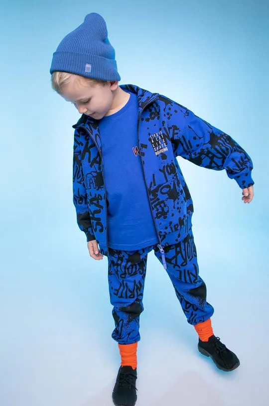 σκούρο μπλε Παιδικό βαμβακερό παντελόνι Coccodrillo Για αγόρια
