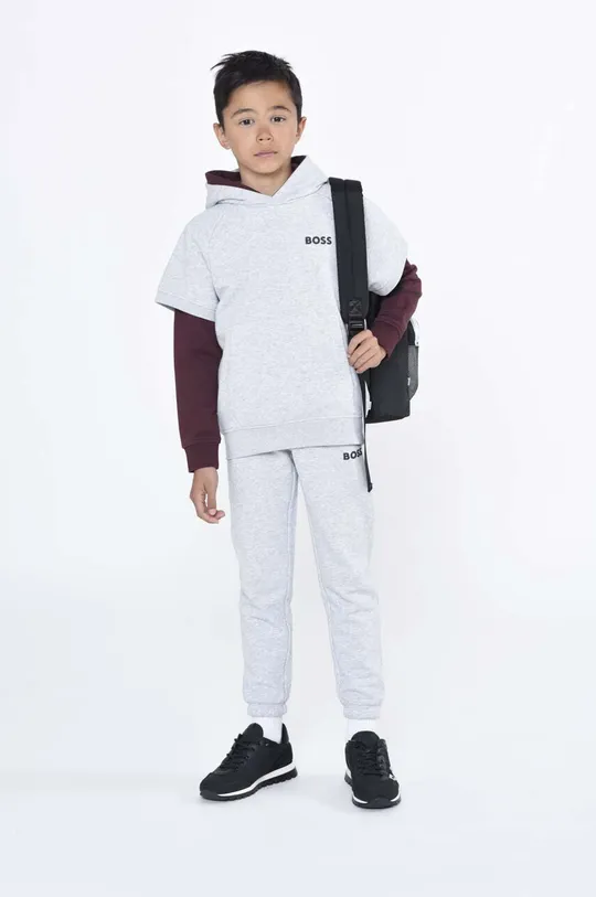 сірий Дитячі спортивні штани BOSS Для хлопчиків