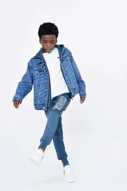 блакитний Дитячі спортивні штани Karl Lagerfeld Для хлопчиків