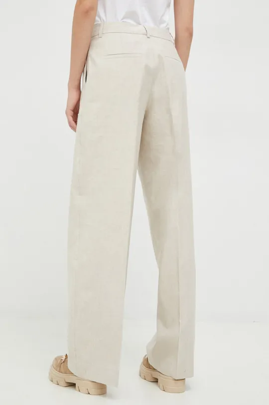 Calvin Klein pantaloni in lino 56% Lino, 41% Cotone, 3% Elastam