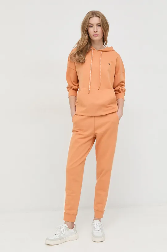 Бавовняні спортивні штани Weekend Max Mara помаранчевий
