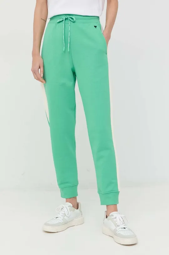πράσινο Βαμβακερό παντελόνι Weekend Max Mara Γυναικεία