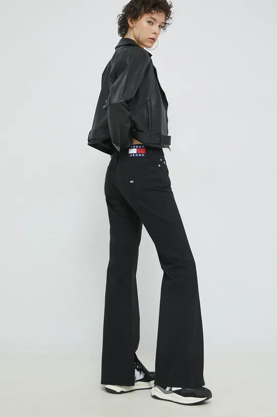 czarny Tommy Jeans jeansy Sophie Damski