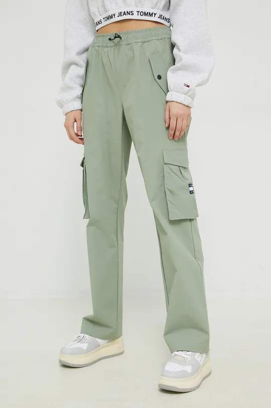 zielony Tommy Jeans spodnie Damski