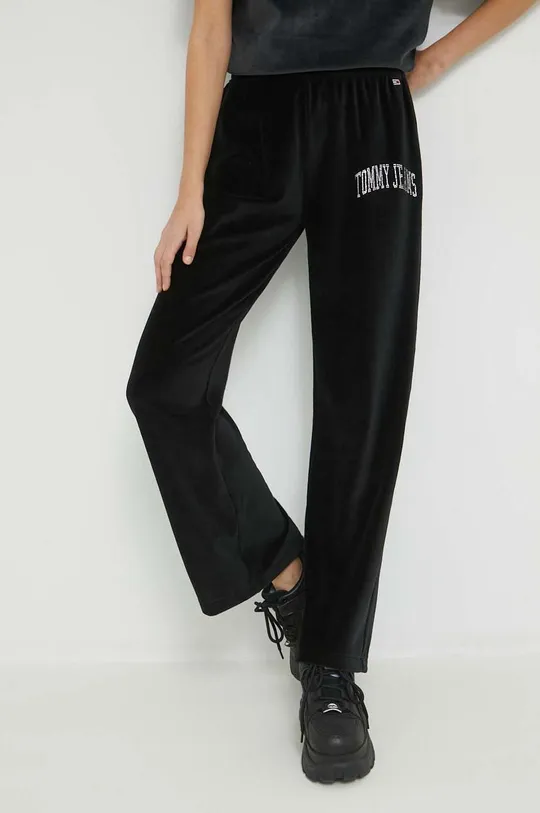 μαύρο Παντελόνι φόρμας Tommy Jeans Γυναικεία