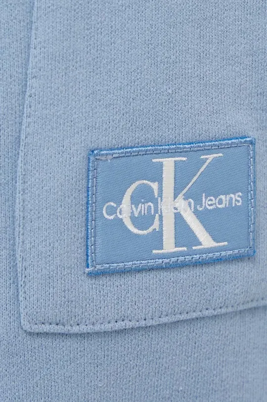 μπλε Βαμβακερό παντελόνι Calvin Klein Jeans