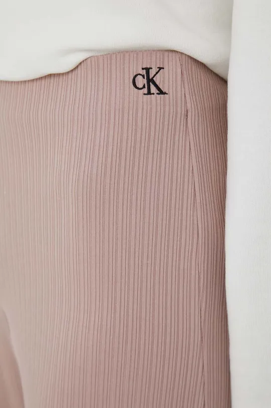 różowy Calvin Klein Jeans spodnie