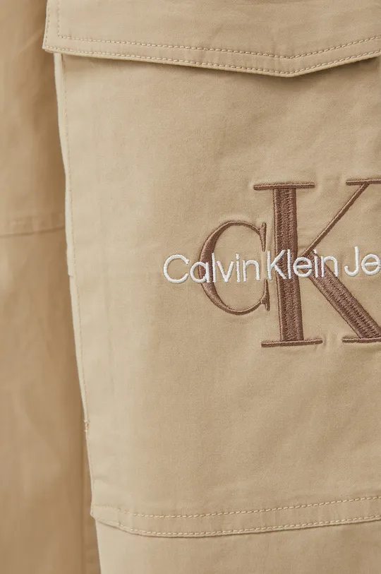 beżowy Calvin Klein Jeans spodnie