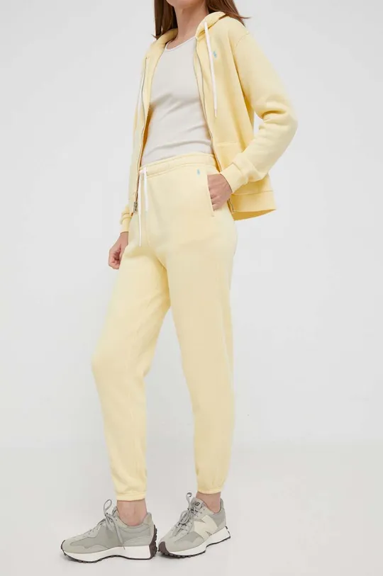κίτρινο Παντελόνι φόρμας Polo Ralph Lauren Γυναικεία
