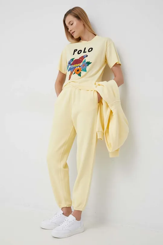 Παντελόνι φόρμας Polo Ralph Lauren κίτρινο