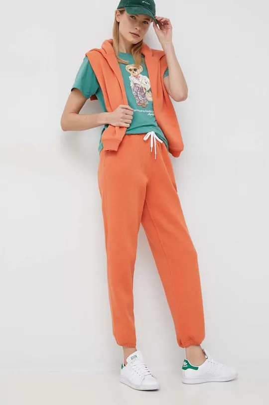 πορτοκαλί Παντελόνι φόρμας Polo Ralph Lauren Γυναικεία