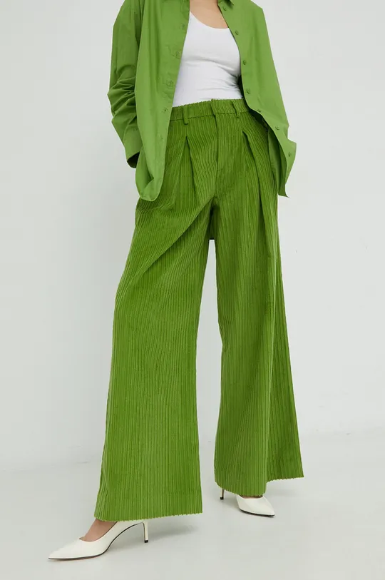 zelená Manšestrové nohavice Gestuz Megan Dámsky